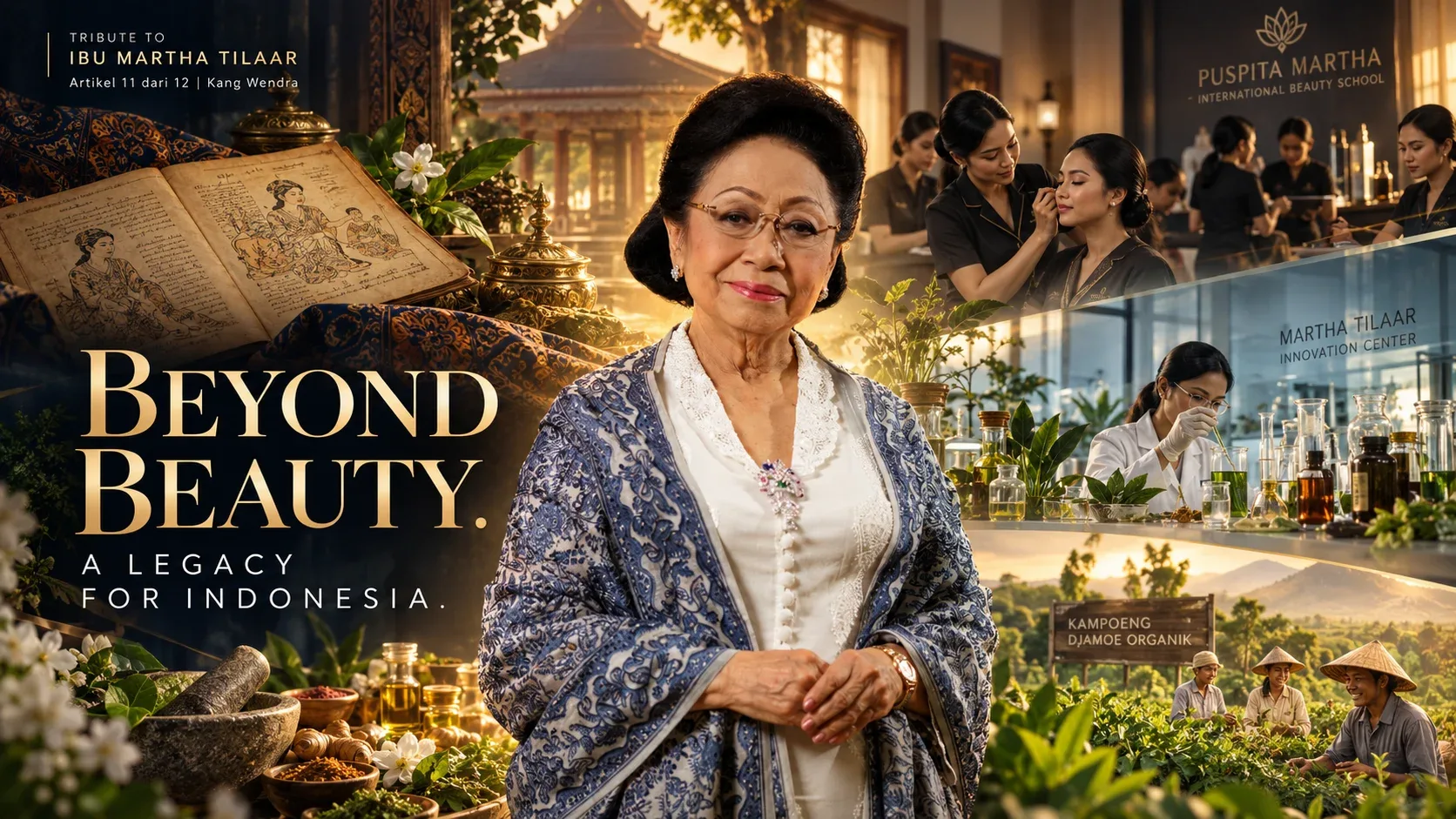 ORANG MENGENAL IBU MARTHA SEBAGAI PEBISNIS KOSMETIK. TERNYATA YANG BELIAU BANGUN ADALAH LEGACY UNTUK INDONESIA.